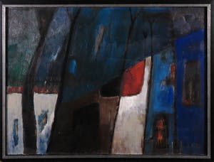 Jos Schimmer - Olieverf op paneel, Het stille dorp - Ingelijst kopen? Bied vanaf 200!