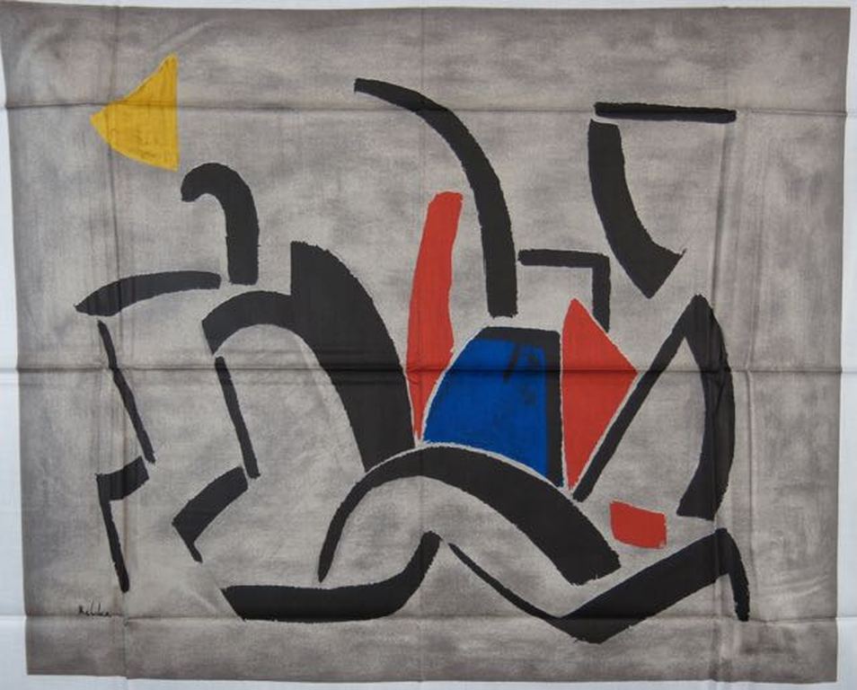 Toon Kelder - Zeefdruk op katoenzijde, Composition kopen? Bied vanaf 20!