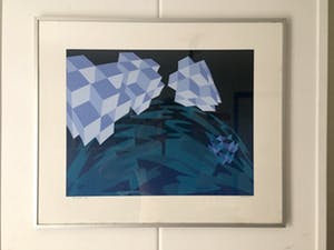 Hans Klaui - Abstract werk - Zeefdruk, Ingelijst kopen? Bied vanaf 60!