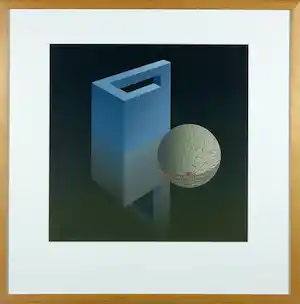 Dirk Huizer - Zeefdruk, Niet het oog op de werkelijkheid - Ingelijst verkauft für € 39!