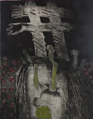 Michel van Overbeeke - Ets, Portrait of faith - Ingelijst (Groot) kopen? Bied vanaf 100!