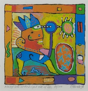 Clemens Briels - Zeefdruk, Always look at the bright side of life - Ingelijst kopen? Bied vanaf 90!