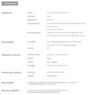 Rembrandt van Rijn - Drie vrouwenkoppen, één slapend, ets kopen? Bied vanaf 70!