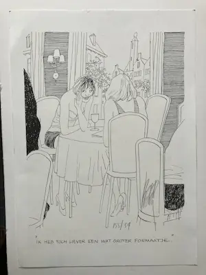 Peter van Straaten - Litho - “Ik heb toch liever een wat groter formaatje” - Handgesigneerd kopen? Bied vanaf 50!