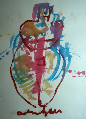 Anton Heyboer - Olieverf en acrylverf , Moeder met Kind – 107 x 79 cm kaufen? Bieten Sie von 125!
