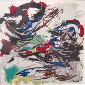 Karel Appel - lihho gesigneerd linksonder verkocht voor € 225!