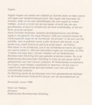 Hans Innemee - zeefdruk - zeldzaam - Vogels - 25642 kopen? Bied vanaf 95!