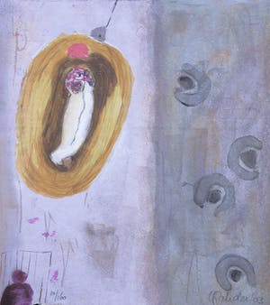 Liesbeth Rahder - Zeefdruk op geschept papier, Zonder titel kopen? Bied vanaf 1!