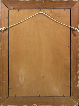 Niet of onleesbaar gesigneerd - Olieverf op paneel, Meisje met kippen kopen? Bied vanaf 1!