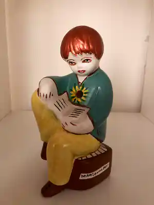 Marianne Bey - Reading man / Sunflowers Van Gogh verkauft für € 10!