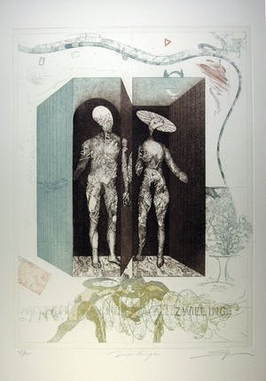 Dan Erceanu - Two souls connected - Ingekleurde ets kopen? Bied vanaf 49!