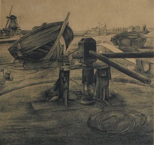 Gijs Voskuyl - Litho, “Jotter van Jaapje van Karel” - gesigneerd & ingelijst - 1949 kopen? Bied vanaf 1!