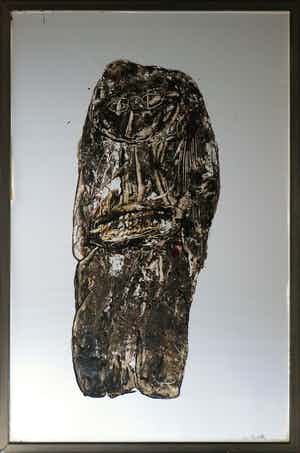 Rene Guiette - Olieverf, Abstracte doorschijnende voorstelling - Ingelijst verkocht voor € 750!