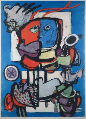 Jan Cobbaert - Zeefdruk, Zonder titel - Ingelijst (Groot) kopen? Bied vanaf 250!