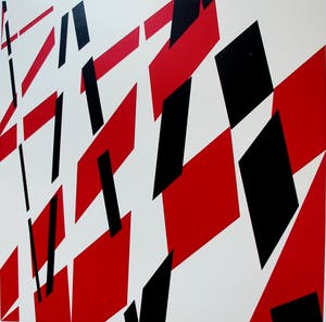 Peter Struycken - zeefdruk: geometrische compositie - 1966 kopen? Bied vanaf 249!