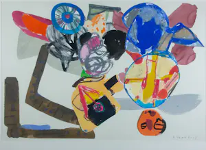 Jurjen de Haan - Collage van tekeningen, Zonder titel - Ingelijst (Groot) kopen? Bied vanaf 150!