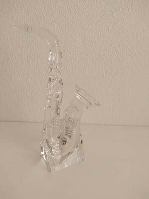 Niet of onleesbaar gesigneerd - glazen muziekinstrumenten, bas, sax en trompet kopen? Bied vanaf 1!