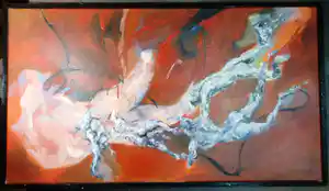Ineke Kamps - Surrealisme: Drie zwevende lichamen. (LAATSTE KANS!) verkocht voor € 75!