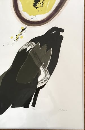 Lei Molin - Gesigneerde litho, vogel, ingelijst ( groot) kopen? Bied vanaf 145!