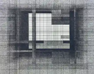 Paul van Gils - Geometrisch abstracte compositie, ets verkocht voor € 60!