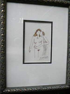 J.W. Victor Hollanders - De Geliefden -pentekening- kopen? Bied vanaf 30!