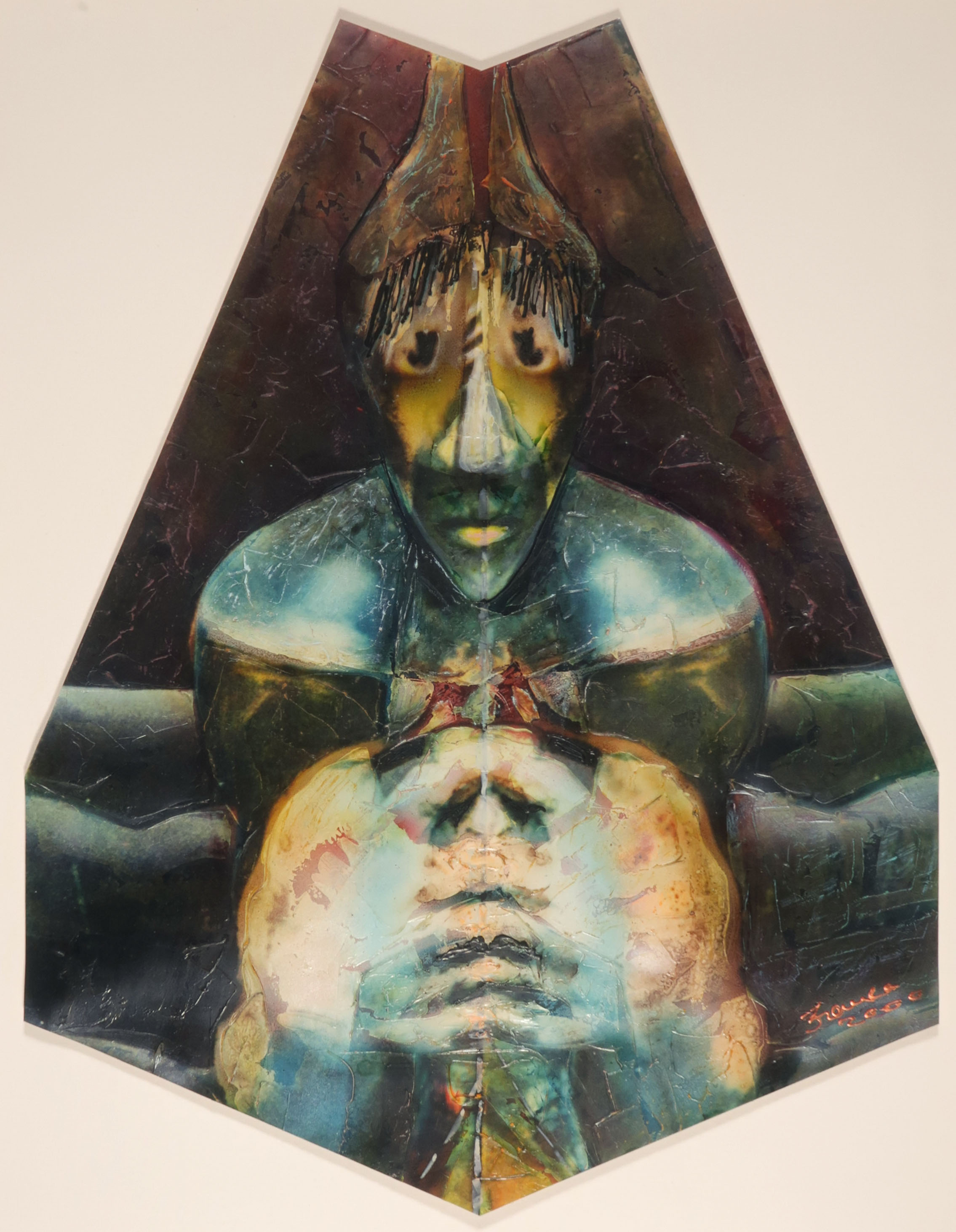 Franca Muller Jabusch - Acryl op papier, Begeleider - Ingelijst kopen? Bied vanaf 50!