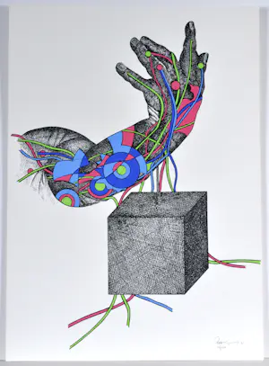 Paul Van Hoeydonck - zeefdruk, gesigneerd, 70x50 cm, 1975 kopen? Bied vanaf 135!