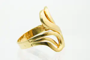 49- Aparte "golvend" vormgegeven hoog gehalte 22 Krt gouden fantasie ring kopen? Bied vanaf 340!