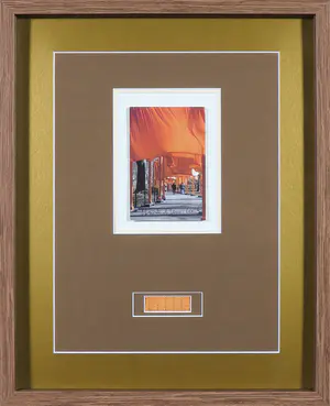 Christo - Handgesigneerde artcard The Gates met stofmonster - Ingelijst kaufen? Bieten Sie von 1!