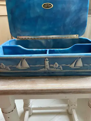 CCC Inc. - Blue Incolay Stone Jewelry box kopen? Bied vanaf 250!