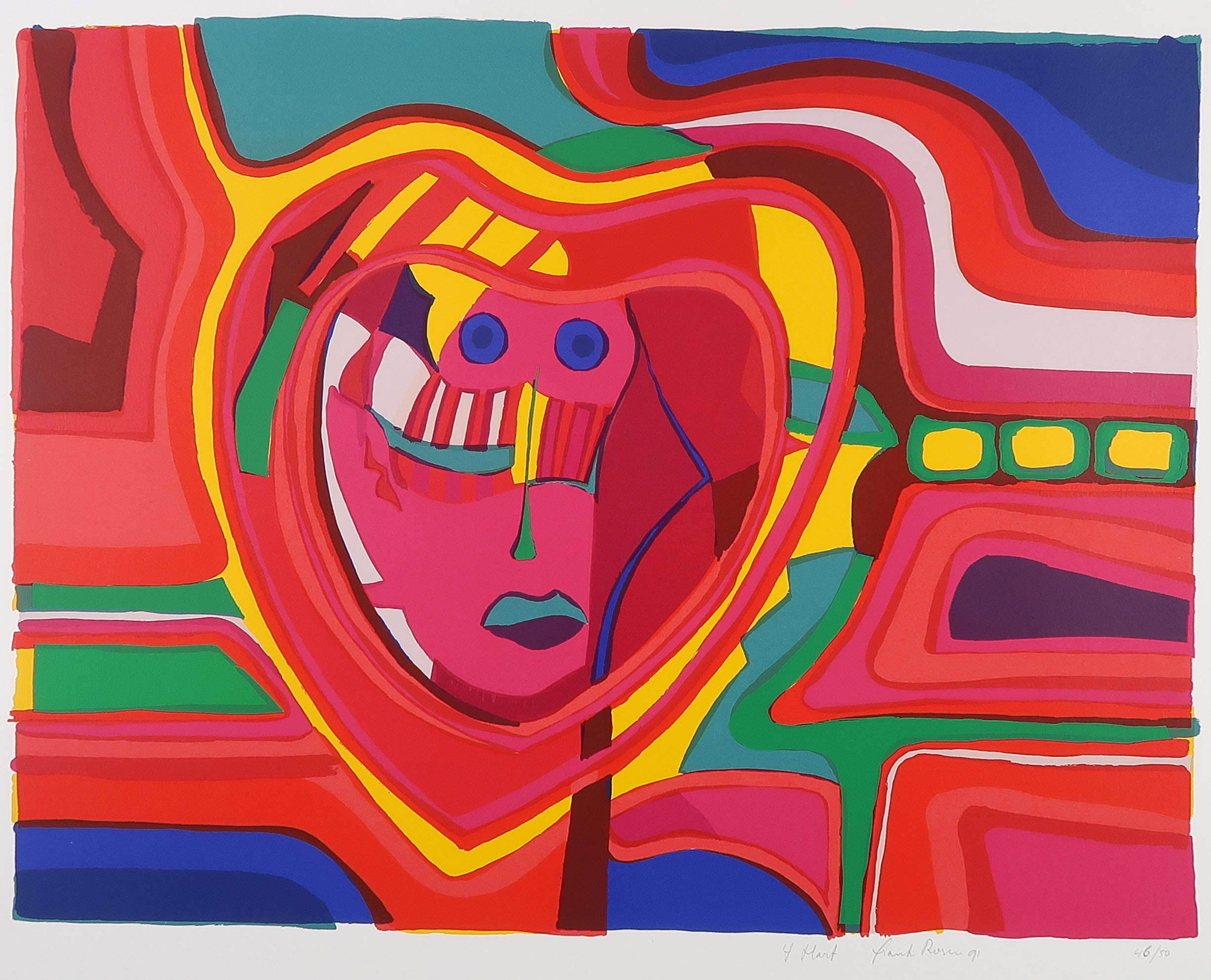 Frank Rosen - Zeefdruk, 't Hart kopen? Bied vanaf 1!