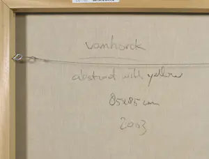 Hans Vanhorck - Acryl op doek, Abstract with yellow kopen? Bied vanaf 300!