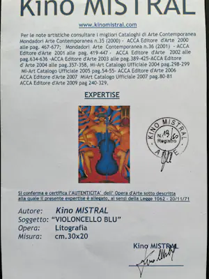 Kino Mistral - Violoncello blu” kopen? Bied vanaf 49!