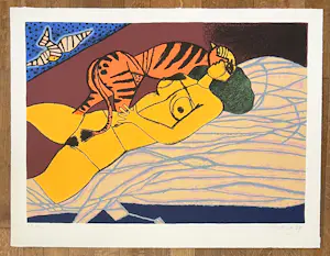 Corneille - Zeefdruk De verliefde tijger, 1987 kopen? Bied vanaf 650!