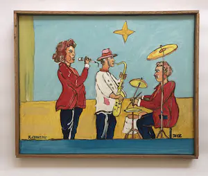 Ruud Cornelisse - Jazz - Acrylverf op doek met lijst - gesigneerd kaufen? Bieten Sie von 40!