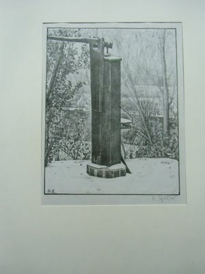 Anna Egter van Wissekerke - WATERPOMP IN BESNEEUWD LANDSCHAP kopen? Bied vanaf 30!