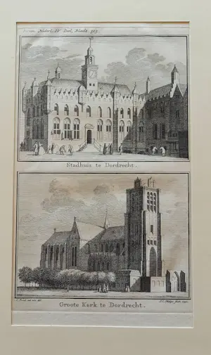AcheterJan Caspar Philips - Gravure Dordrecht, Stadhuis & Grote Kerk – Het Verheerlijkt Nederland? Enchérissez de 95!