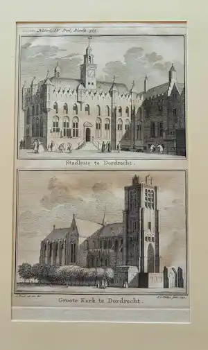 Jan Caspar Philips - Gravure Dordrecht, Stadhuis & Grote Kerk – Het Verheerlijkt Nederland kaufen? Bieten Sie von 95!