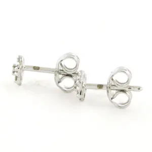 14k wit gouden oorknoppen bezet met briljant geslepen diamant tot. 0.20ct kopen? Bied vanaf 200!