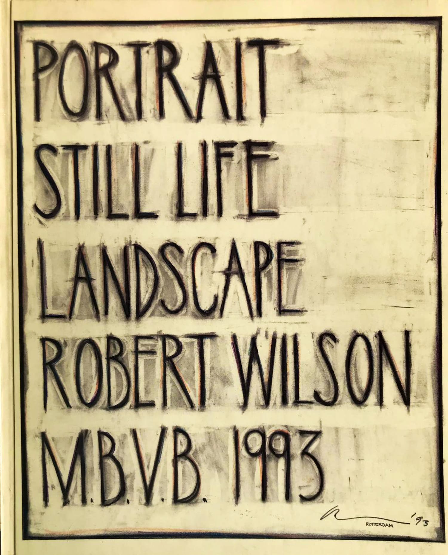 Various Artists Books - Portrait, Still Life, Landscape Robert Wilson MBVB 1993 verkocht voor € 1!