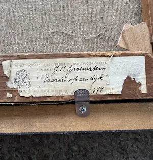 Jan Groenestein - Paarden op een dijk. kopen? Bied vanaf 350!