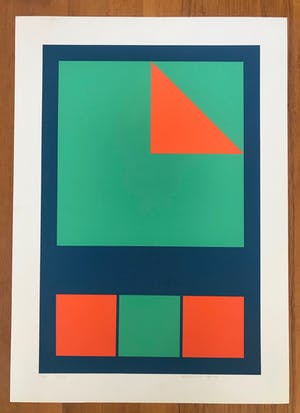 Jean-Pierre Ghesquière - Gesigneerde zeefdruk - Constructivisme - 1974 kopen? Bied vanaf 1!