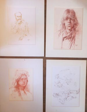 Joop Liesker - 4 modeltekeningen kopen? Bied vanaf 25!