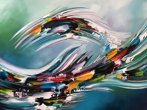 Gena - Abstract Blue kopen? Bied vanaf 300!