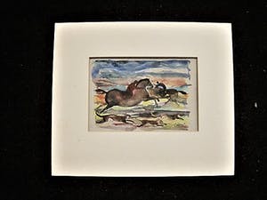 Henk van den Idsert - ca. 1940 Bergense School - Aquarel op karton "Vossenjacht" gesigneerd kopen? Bied vanaf 60!