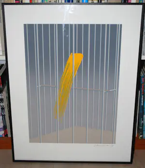 Jeroen Henneman - Uit het leven der dingen: een kanarie - zeefdruk - mooi ingelijst kopen? Bied vanaf 150!