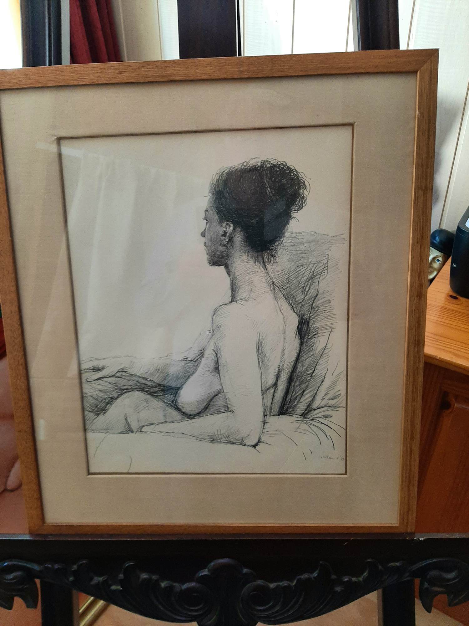 Aat Veldhoen - Rotaprint: Zittende jonge vrouw, naakt verkocht voor € 35!