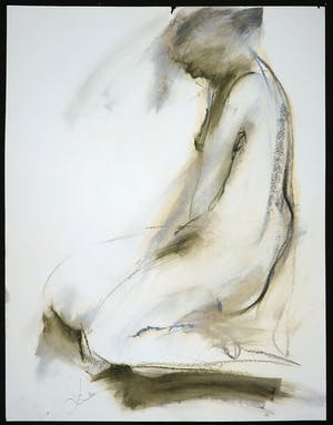 Franscz Witte - Gemende techniek op papier, Figuur I kopen? Bied vanaf 1!