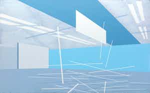 Kris van Dessel - Olieverf op doek, Space decadence (Zeer groot) verkocht voor € 100!