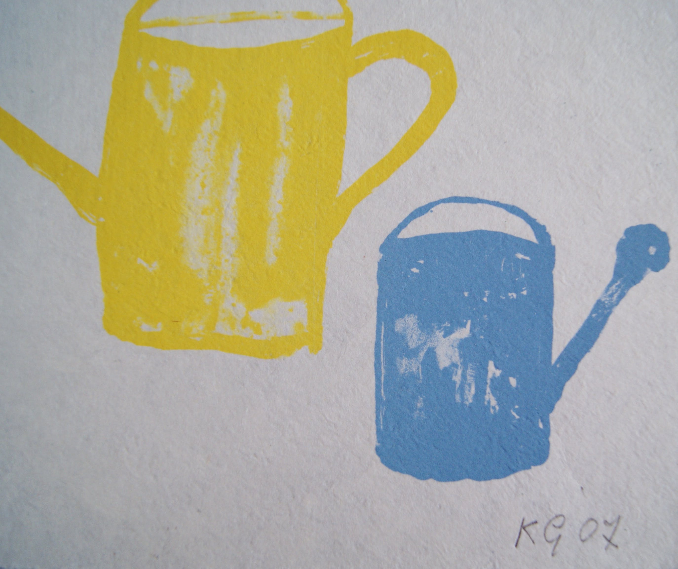 Klaas Gubbels - litho op handgeschept papier 'Gieters'- 2007 kopen? Bied vanaf 125!